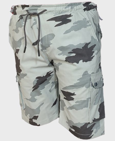A Zaraa Cotton Shots for Mens Gray Army 6