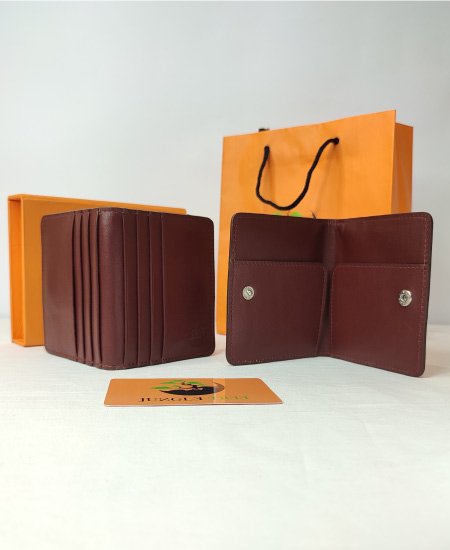 Jungle Tree Mehroon Smart Leather Card Holder