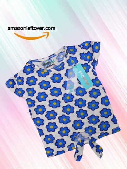 Girl T-shirt Blue Flora