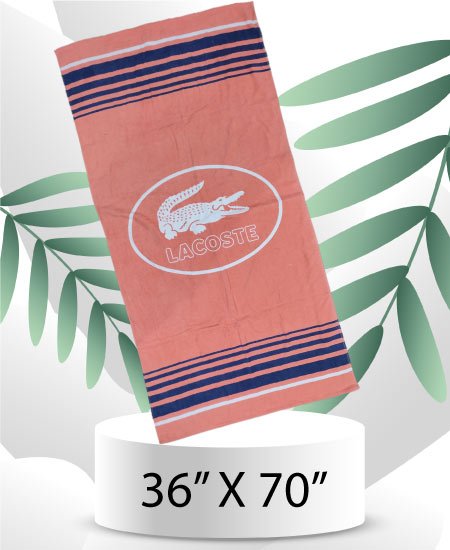 Bath Towel Lacste Pink