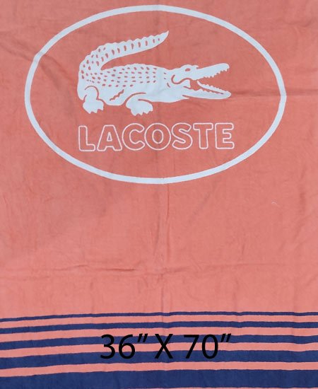 Bath Towel Lacste Pink - Image 2