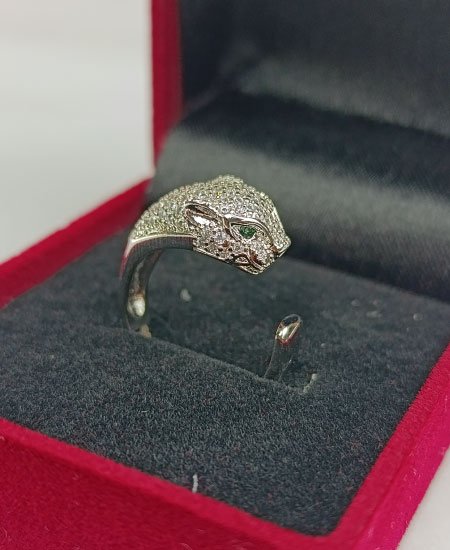 Jewelry Cartier Leopard Ring Silver 925