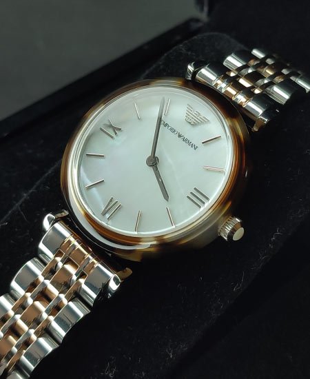 Armani Women's Watch 2 tune AR1764 Mother Of Pearl