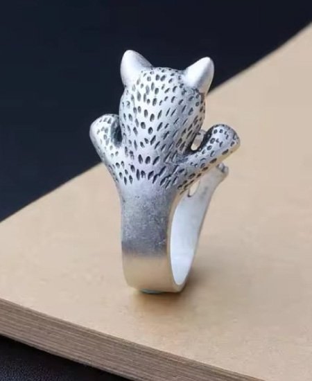 Jungle Tree 925 Sterling Silver Cat Rings - Image 4