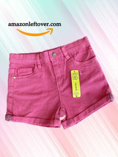Girls Denim Shorts Baby Pink