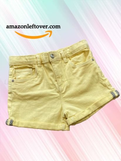 Kids Denim Shorts Yellow