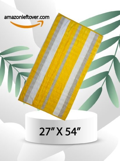 Bath Towel Elegant Yellow strips - Image 2