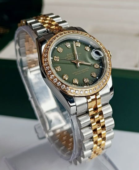 ROLEX Women Watch DATEJUST LADY 69173 Olive Green DIAMOND DIAL - Image 3