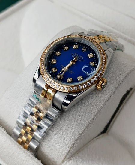 ROLEX Women Watch DATEJUST LADY 69173 Royal Blue DIAMOND DIAL - Image 3