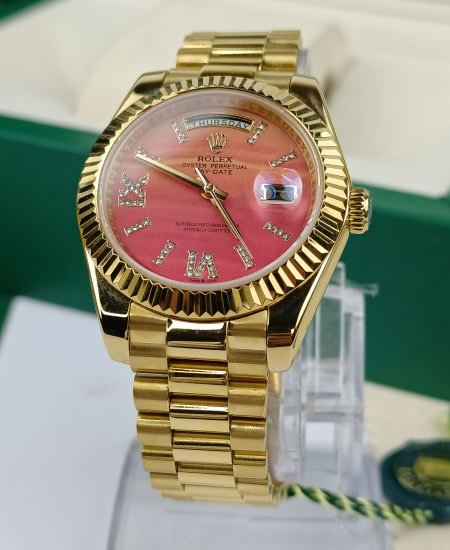 Rolex Day-Date with Carnelian Dial Oyster bezel Watch 128238-0088 - Image 3