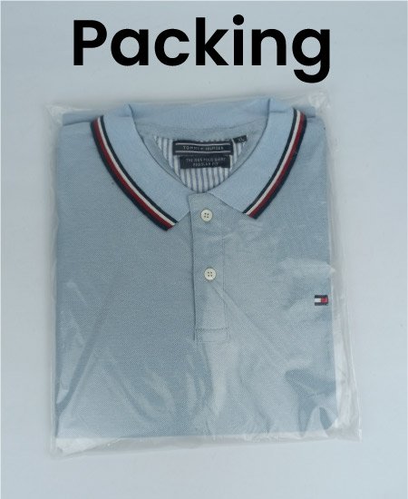 Tommy Hilfiger Sky Blue Polo Shirt - Image 8