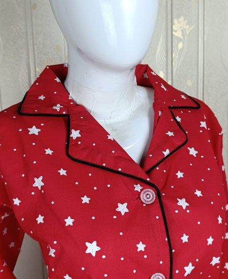 Zara Ladies Night Suit Red Star