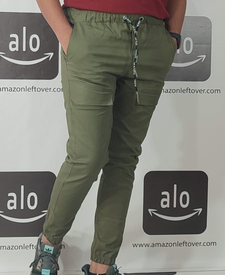 A Za Ra Trousers Khaki Green 6 Pocket