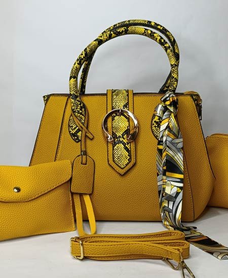 CD handbags 3Pc Mustard - Image 3
