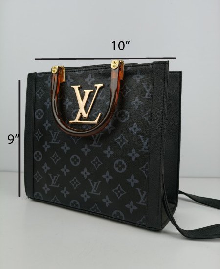 LV Tote Handbag Black 009 - Image 2