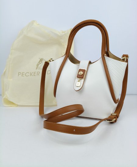 Pecker and Dige White Handbag