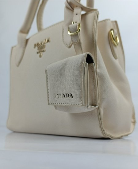 Prada Off-White Handbag - Image 4