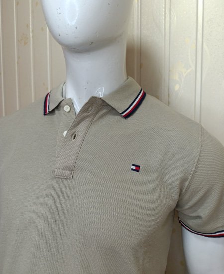 Tommy Hilfiger Stone Gray Polo Shirts