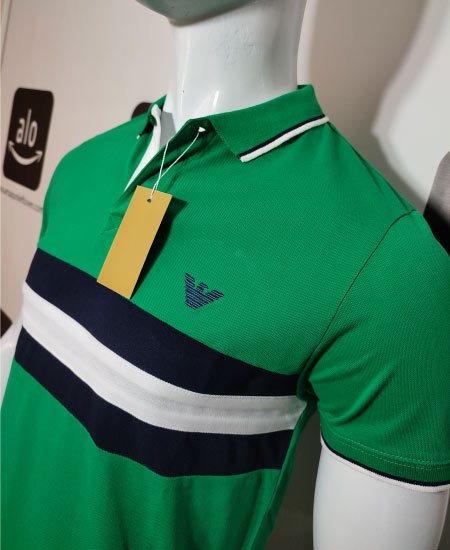 Armani Polo Shirt Green - Image 2