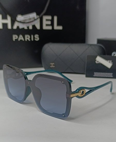 CHNL Green Teardrop Big Sunglasses-CHN01