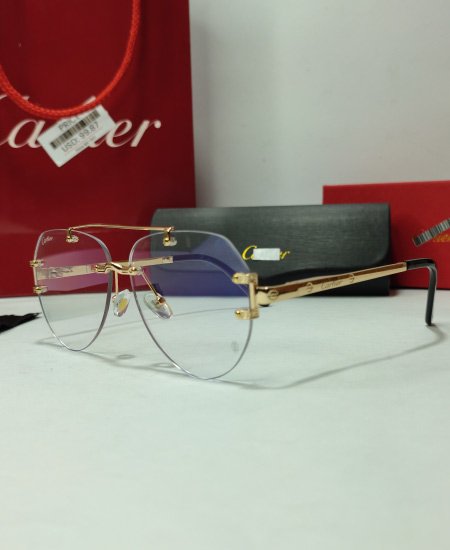 Cartier Gold Aviator Power Glasses Frame-CRT22
