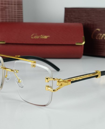 Cartier Golden Black Power Glasses Frame-CRT52