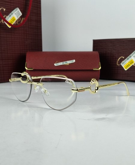 Cartier Power Glasses Golden Iconic Leopard