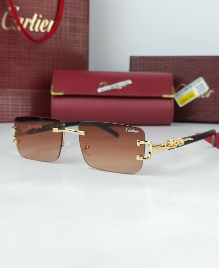 Cartier Sunglasses Brown Air CRT-113