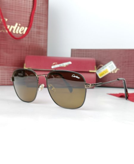 Cartier Sunglasses Brown Square CRT-127