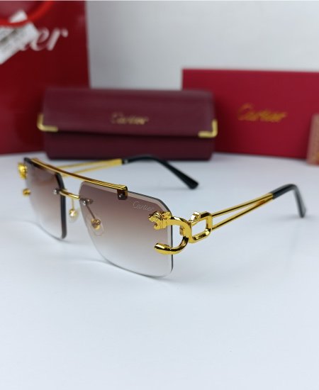 Cartier Sunglasses Golden Brown CRT50