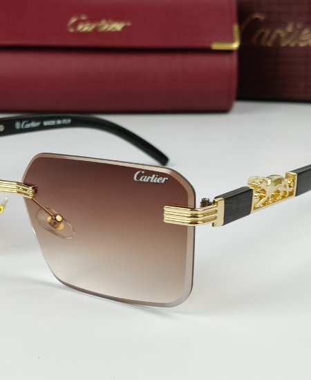 Cartier Sunglasses Golden Leopard CRT-111