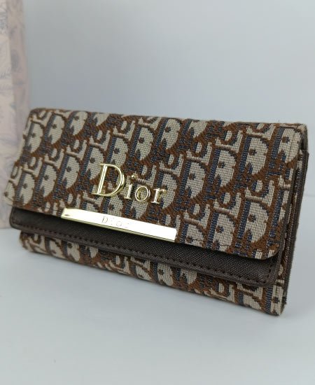 Dior Ladies Wallet Chocolate Brown