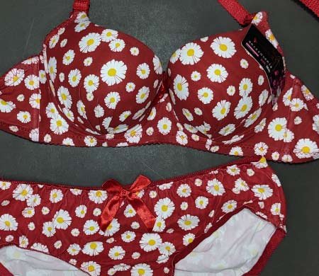 Flora 2PC Bra Red 34