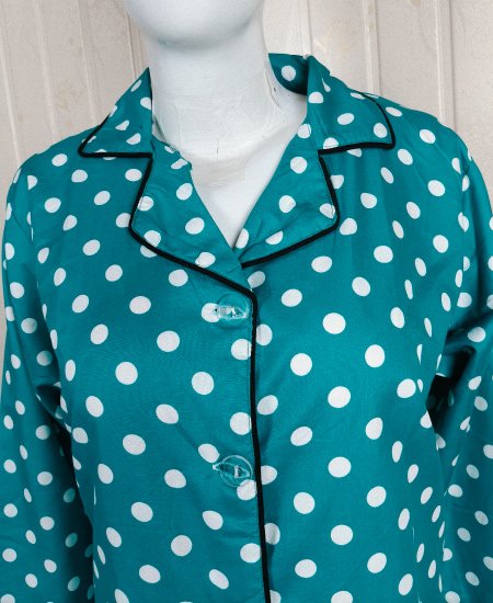 Green Polka Dots Night Suit Zara Women's