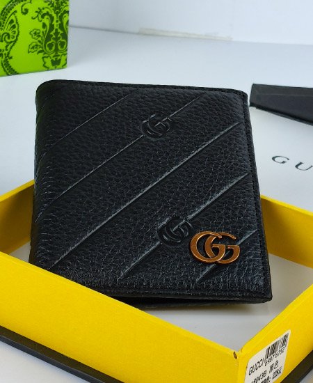 Gucci Leather Men's Wallet Black 8043