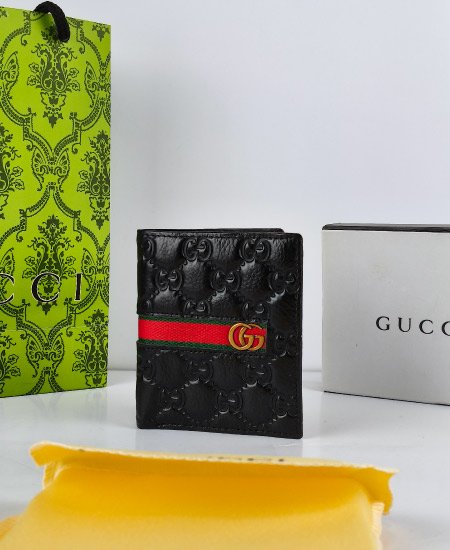 Gucci Leather Men's Wallet Black GG-936 - Image 5