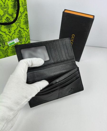 Gucci Long Leather Men's Wallet Black - Image 4