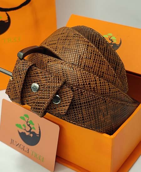 Jungle Tree Brown Cobra Leather Belts 009