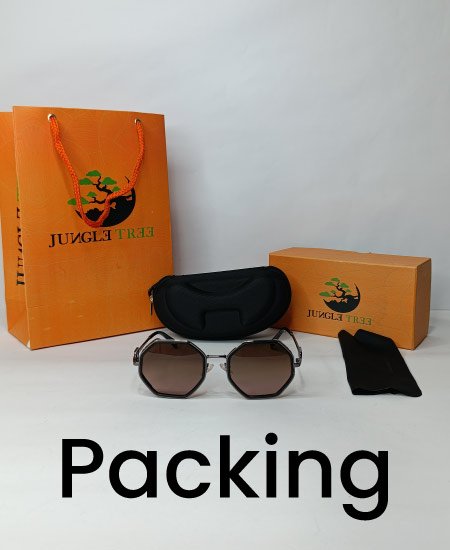 Jungle Tree Hexagonal Matlick Sunglasses-JT07 - Image 2