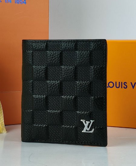 LV Men's Leather Wallet Black 181B