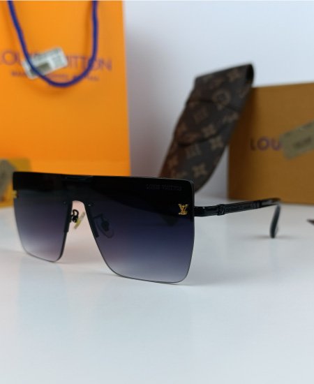 LV Sunglasses Black Shield LV035