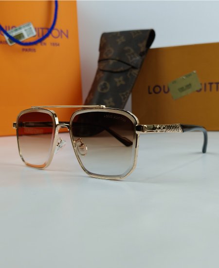 LV Sunglasses Brown Square LV033
