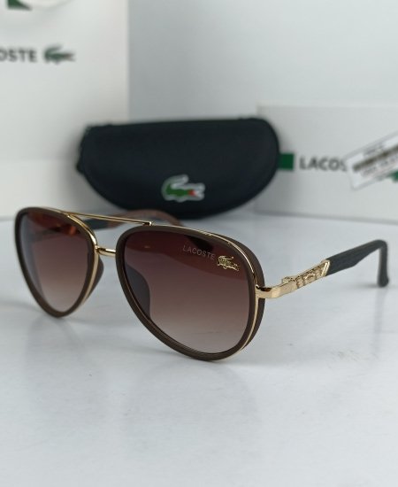 Lacoste Aviator Sunglasses Golden Brown