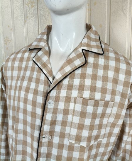 Light Brown Check Zara Men's Night Suit