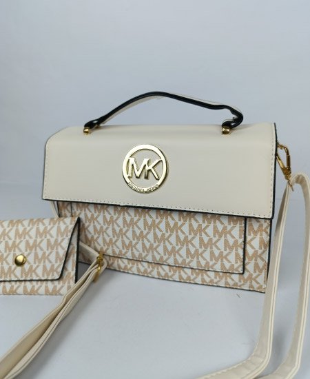 MK Handbags 2PC White - Image 3