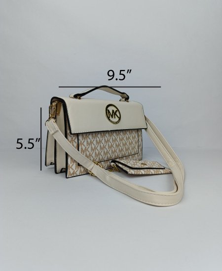 MK Handbags 2PC White - Image 2