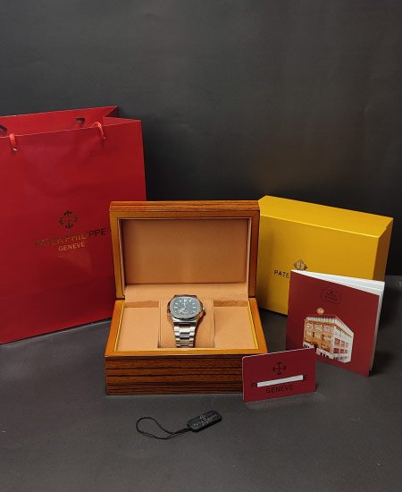 PATEK PHLIPE Nautilus Silver Skeleton Black Dail Watch - Image 2