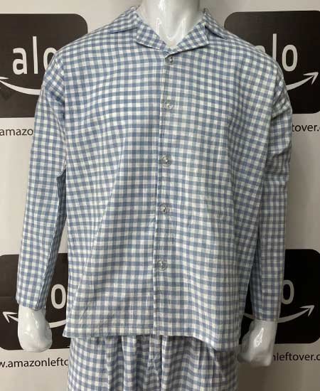 Men's Blue Check Night Suit JPs - Image 3