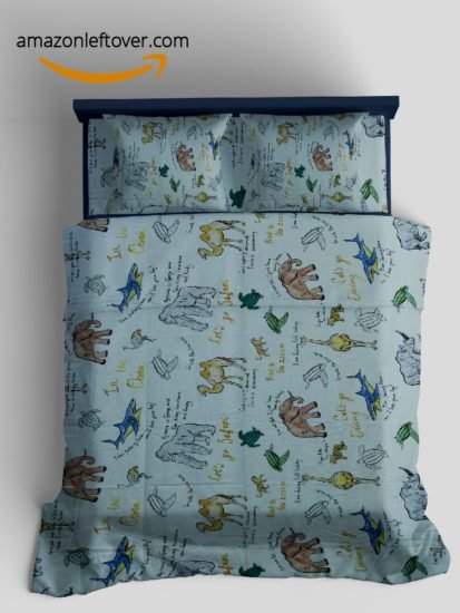 Single bed sheet animals cartoon