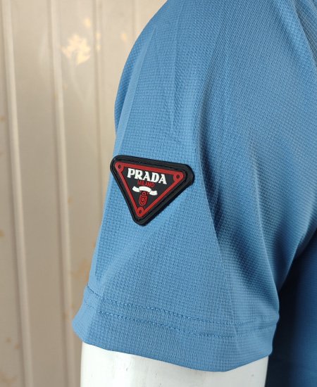 Prada T-Shirts Dry Fit Ice Blue - Image 4